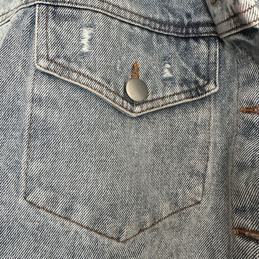 Rhinestone Cropped Jean Jacket - image 4